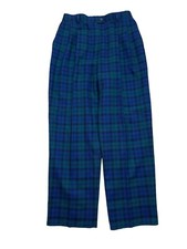 Vtg Pendleton Womens 14 31x29 Black Watch Tartan 100 Wool Pants Lined