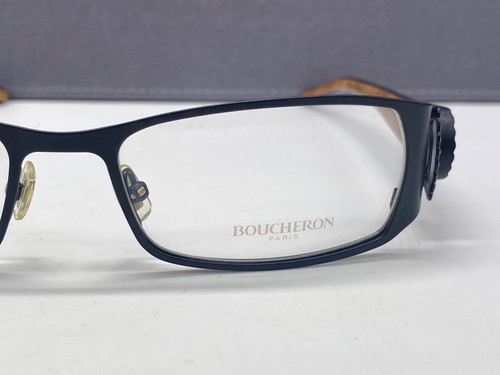 Boucheron Brille Damen Schwarz Strass Holz Bügel Vollrand BEO 141.03 NP: 660€ - Picture 4 of 12
