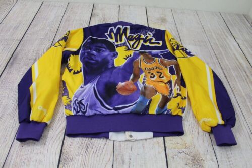 VTG Chalk Line Fanimation Magic Johnson Los Angeles Lakers Jacket Men's Small