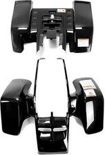 Front + Rear Fender Plastic Body For 1987-2006 Yamaha Banshee 350 YFZ350 （Black）