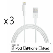 3 Pack 10ft MFI-Certified Charger Cable for Apple iPad Mini 3 4 Air 2 Pro