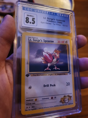 Lt. Surge's Spearow (1st Edition) graded CGC 8.5 for sale on eBay