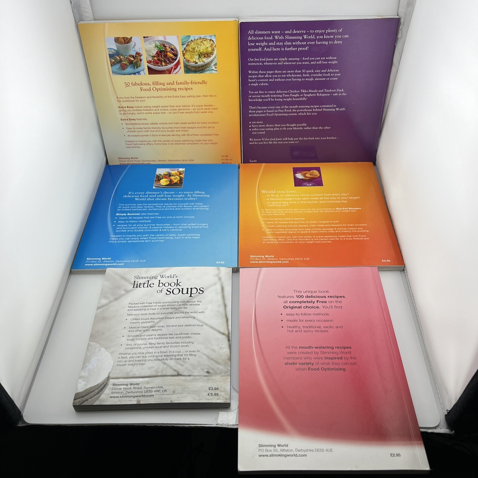 Slimming World Recipe Book Bundle X 6 Books Diet Weight Loss Job Lot