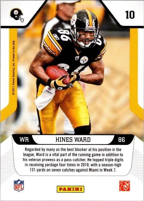 2011 Score #10 Hines Ward Millennium Men - Image 2 of 2