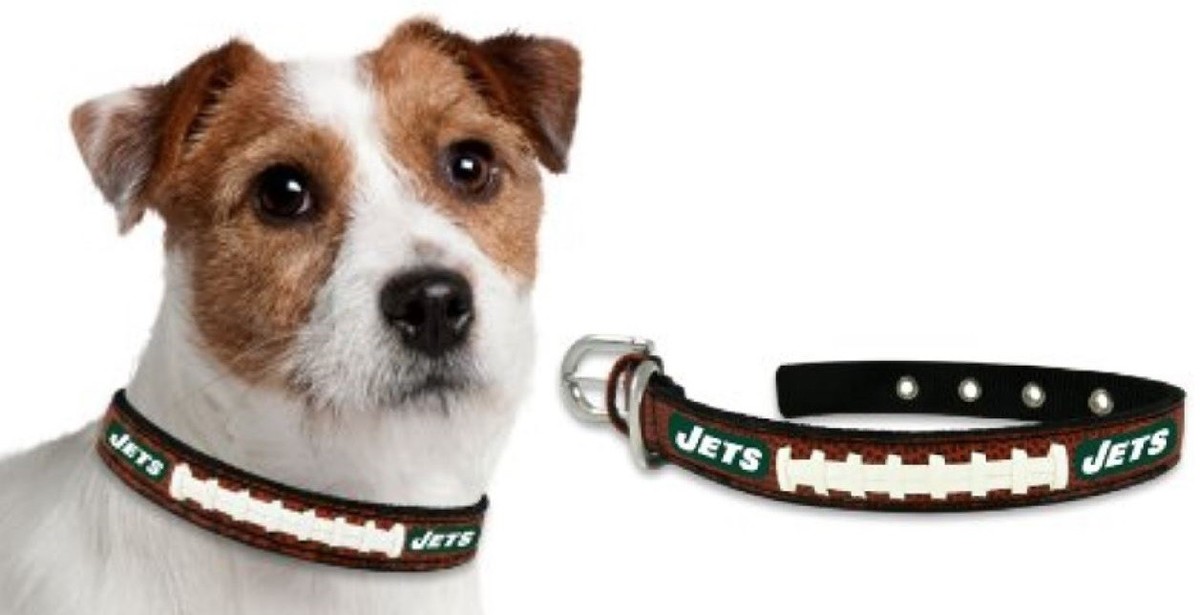 Officially Licensed NFL New York Jets Classic Football Leather Dog