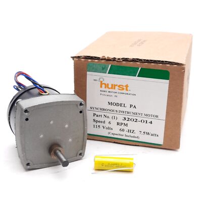 Hurst 3202-014 Model PA Synchronous Motor 115VAC 7.5W, 6RPM, 140oz