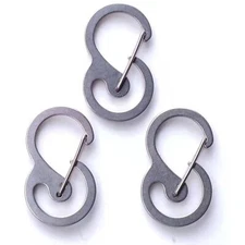 Compact Accessories to Keychain Clips Stainless Steel Small Carabiner Keychai...