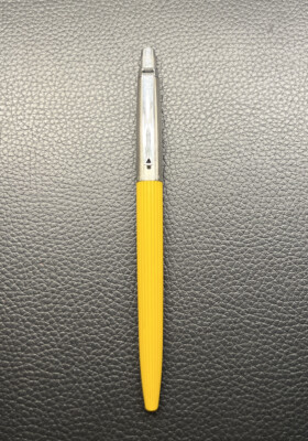 First Year Parker Jotter Mustard Yellow Pen | Ribbed Nylon Barrel
