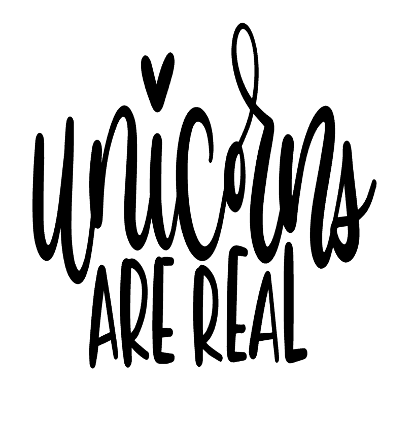 Unicorns Are Real Vinyl Decal Sticker For Home Cup Mug Glass Car Wall a2162