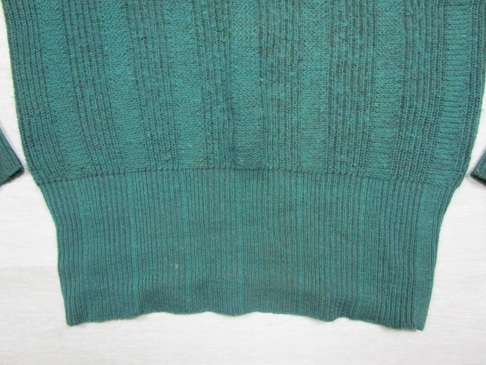 Suéter tejido verde puños gruesos vintage de los años 40 J.C. Penney Co. Inc. Sportwear (42) Foto 3 de 4