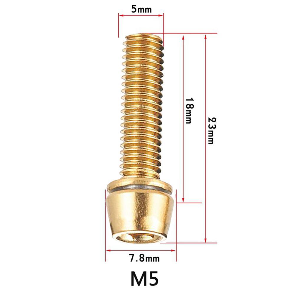 Bicycle Handlebar Stem Screw Lightweight Brake Lever Bolts (Gold M5) eBay