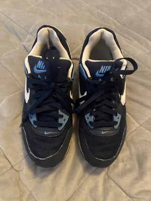 Men Nike Air Max IVO Trainers in Obsidian Navy Blue White Size - Main Image