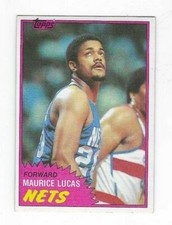 1981-82 TOPPS MAURICE LUCAS #E79 NEW JERSEY NETS 