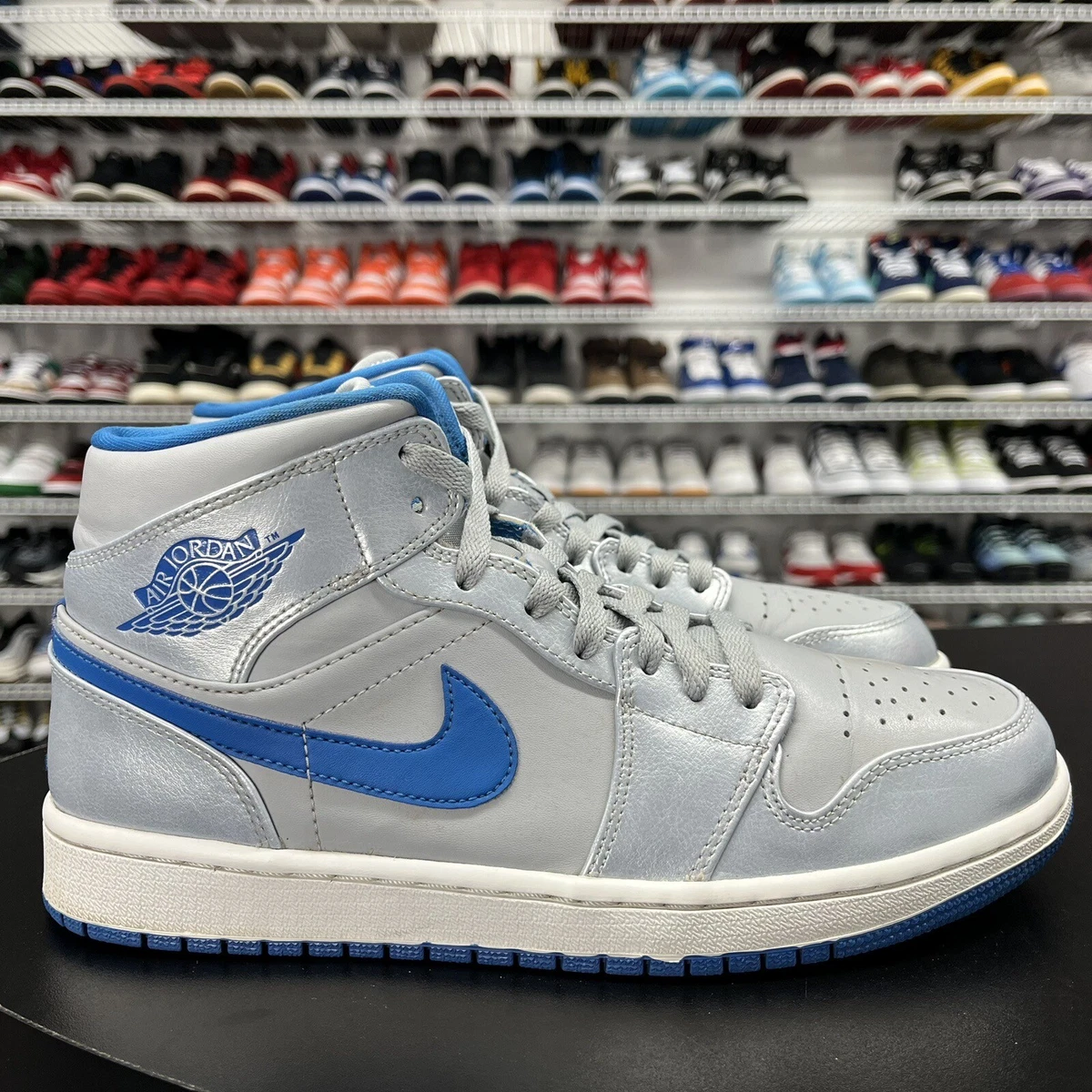 Jordan 1 Mid Wolf Grey - 554724-025 for Sale | Authenticity