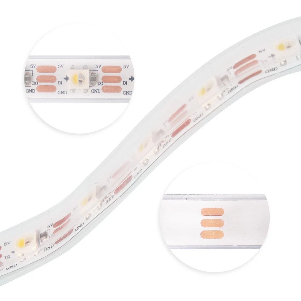 SK6812 RGBW (ähnlich WS2812b) 4-in-1 LED Streifen 30/60/144 LED`s / Pixel/m 5050 - Bild 2 von 4
