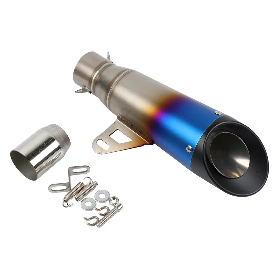 51mm Universal Motorcycle Exhaust Pipe For Yamaha R6 R15 R3 MT07 Tmax155 GSX250 — 第 2/4 张图片