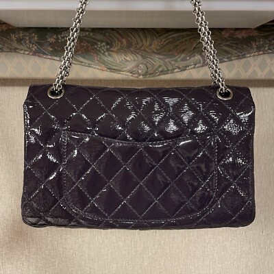 Chanel Reissue 2.55 Double Flap Bag Quilted Crinkled Patent