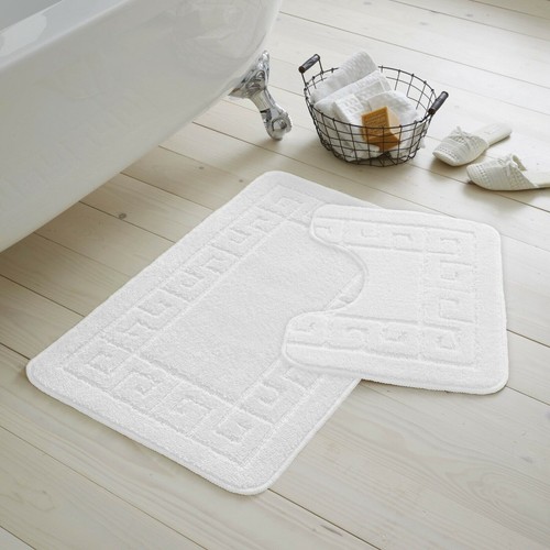 New Plain Soft Bath Mats Washable Rubber Backed Set 2 Piece Toilet Rugs Cheap - Picture 22 of 25