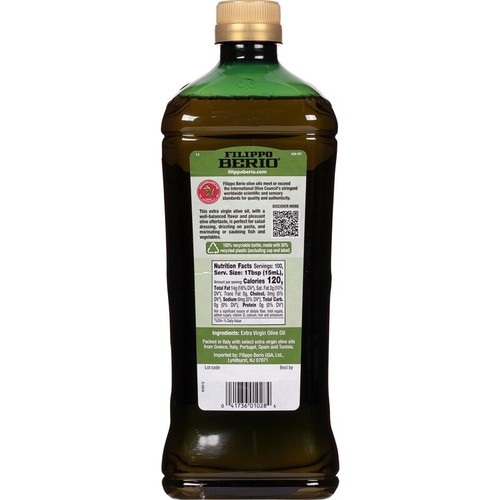 Extra Virgin Olive Oil Cold Pressed Cooking Dressing Marinade Kosher 50.7 fl oz - Picture 8 of 10