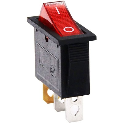 1Pc Rocker Switch On/Off 2-Pin 250V 12V - Rectangle Toggle For Car, Boat, Home