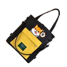 Canvas Crossbody Tote – Shiba Inu Bag with Multiway Carry Style