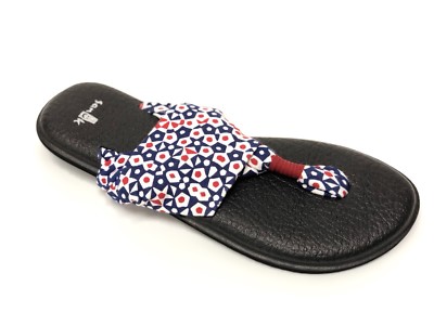 Sanuk Womens YOGA SLING PATRIOT Patriotic Kaleidoscope SWS10963 Flip Flop Sandal