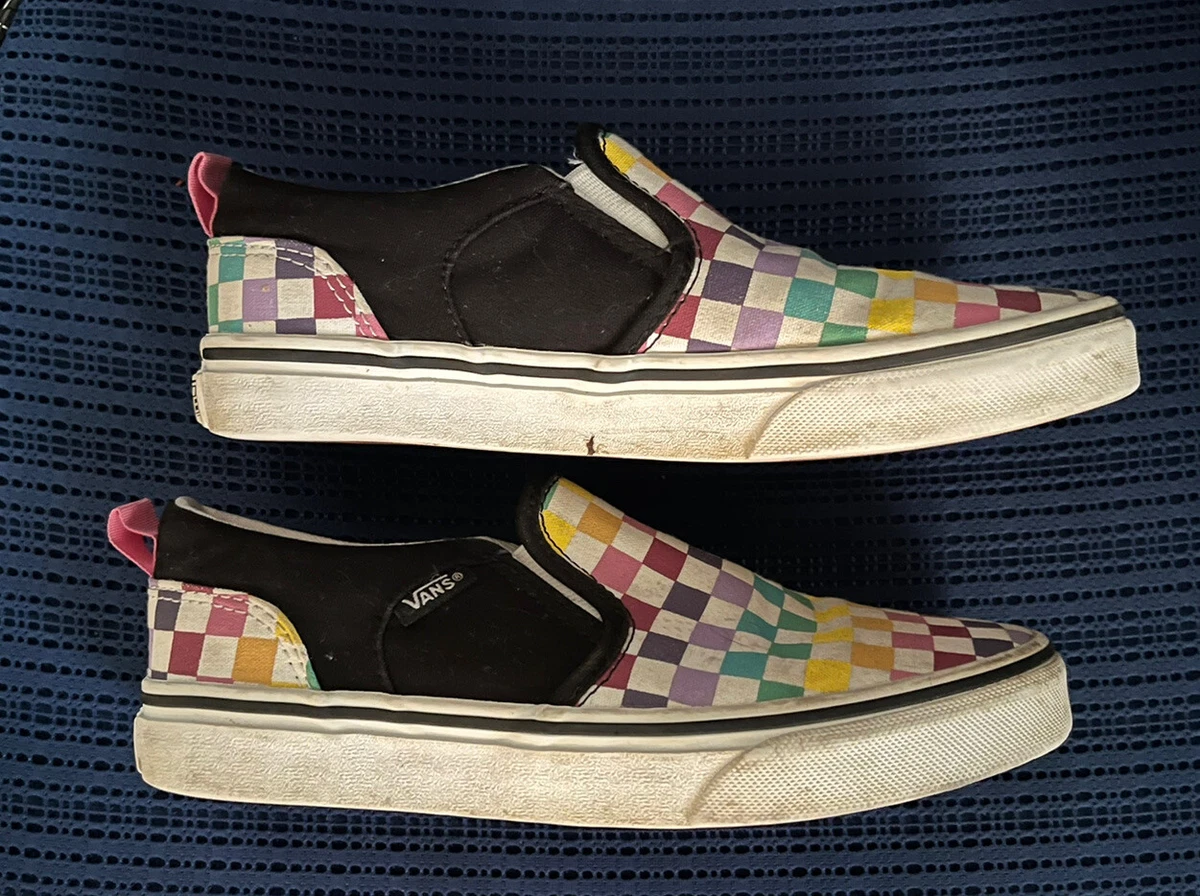 Pastel top checkered vans