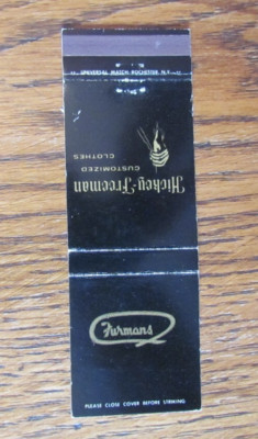 FURMANS STORE MATCHBOOK COVER: EMPTYHICKEY-FREEMAN CLOTHES 1970s MATCHCOVER -A23