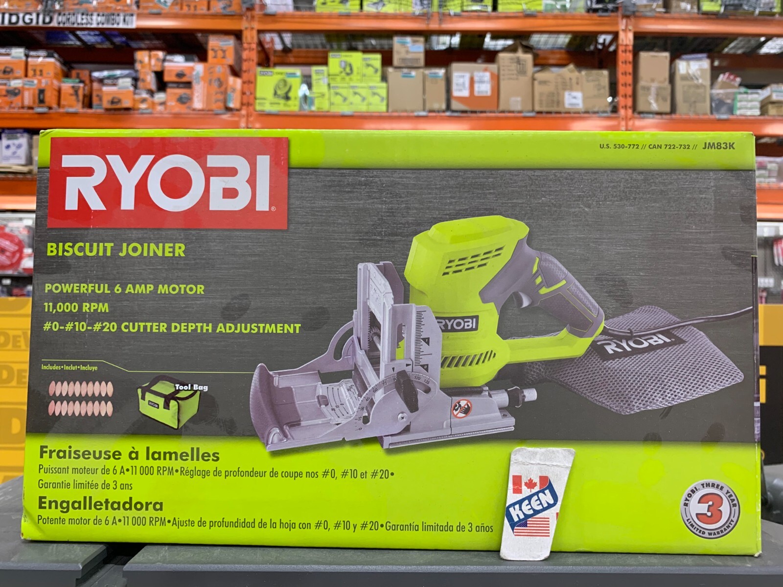 RYOBI CANADA Corded 6-Amp Biscuit Joiner Kit 120 V 33287171828 eBay