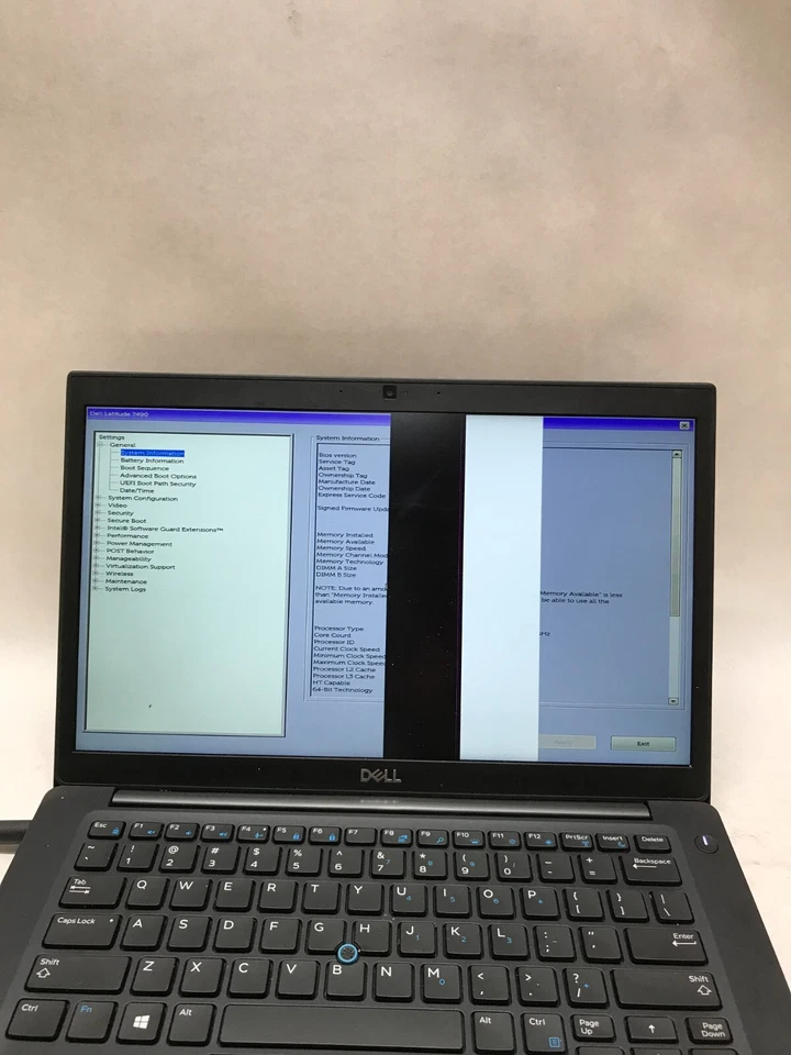 Dell Latitude 7490 14" Laptop Intel Core i5 NO RAM NO HDD For Parts BAD LCD - DW - Image 2 of 4