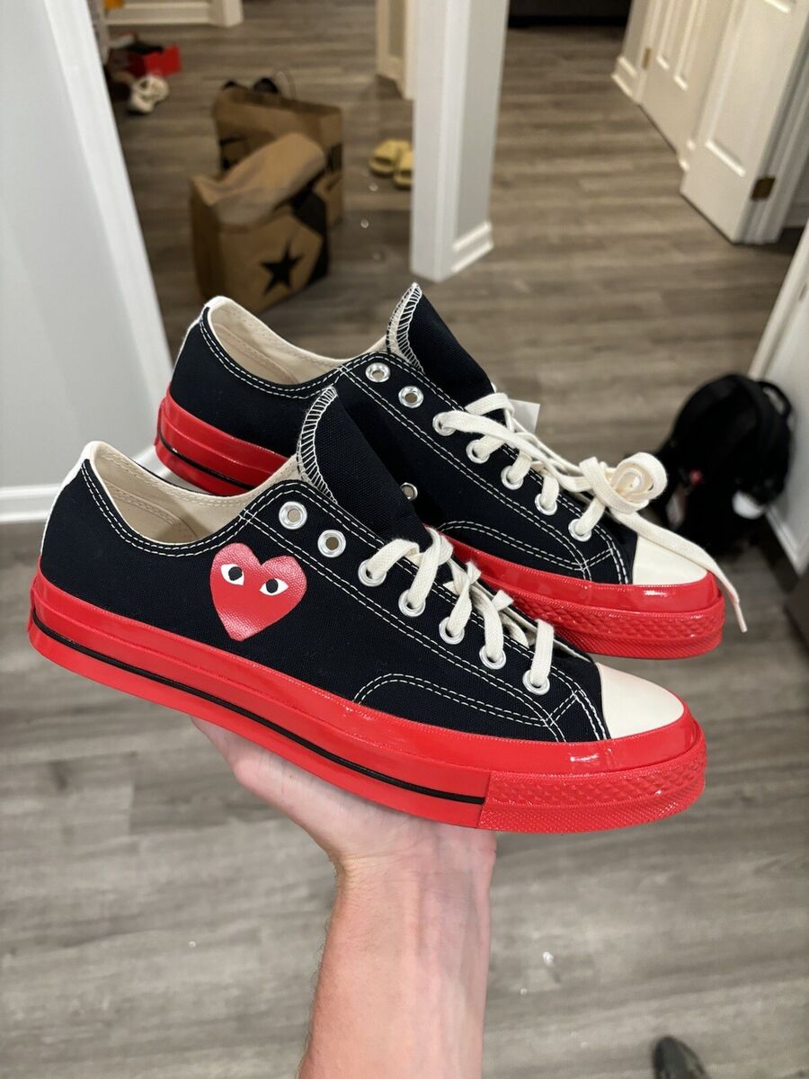Converse x Play Comme des Garcon Black Chuck Taylor Low Converse x Play Comme des Garcon Black Chuck Taylor Low