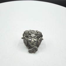 Jim Clift Bacchus God of Wine Pewter Pin Greek Roman Mythology Figural Brooch