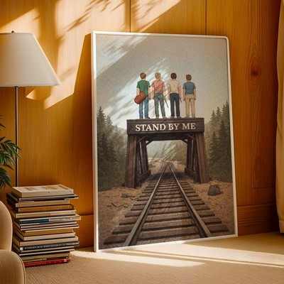 Stand By Me Retro Art Minimal Movie Kunstdruck | Filmposter | Leinwand & gerahmt