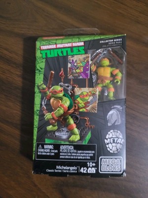 Mega Bloks TMNT Michelangelo Metal Classic Collector Series 42 Pcs Sealed