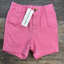 Janie and Jack Toddler Boys 12-18 Months Pink Shorts Cotton Elastic 45 NEW