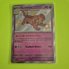 Pokemon  Dachsbun  161/091  SV: Paldean Fates  Holo  Shiny Rare NM