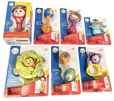 NEW 7 PC Kids Baby Toys Variety Set Shaker Maraca Castanets Handbell Timbrel 3M 