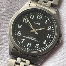 SEIKO Alba Titanium V501-0BC0 Watch Timepiece Mens Quartz