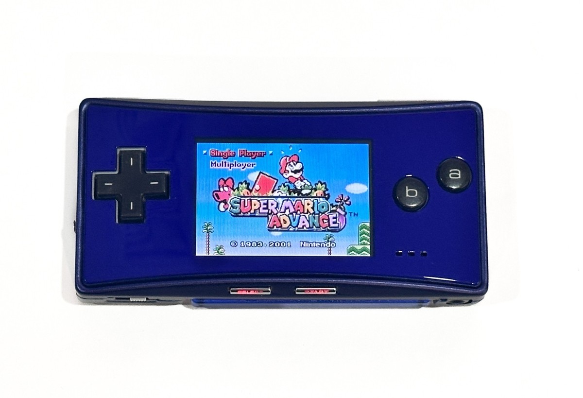 任天堂 - GAME BOY micro Nintendo Game Boy Micro Blue Console with Charger NEW SHELL
