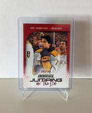 2024-25 Upper Deck Credentials Luke Evangelista Jumping On The Ice Red /149