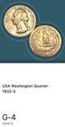 1932-S 90% Silver Washington Quarter, Key Date Good Condition
