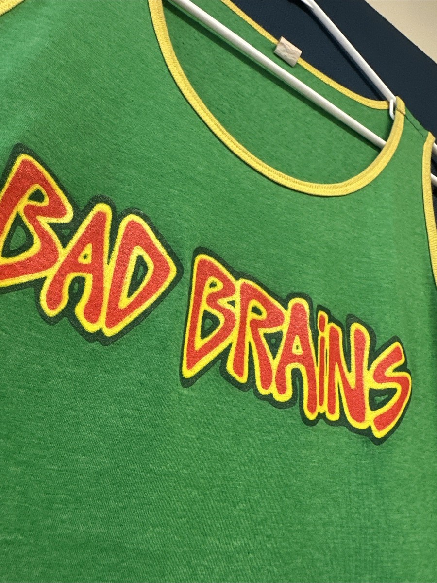 Vintage Bad Brains Tank Top Sleeveless Shirt Green Red And Yellow