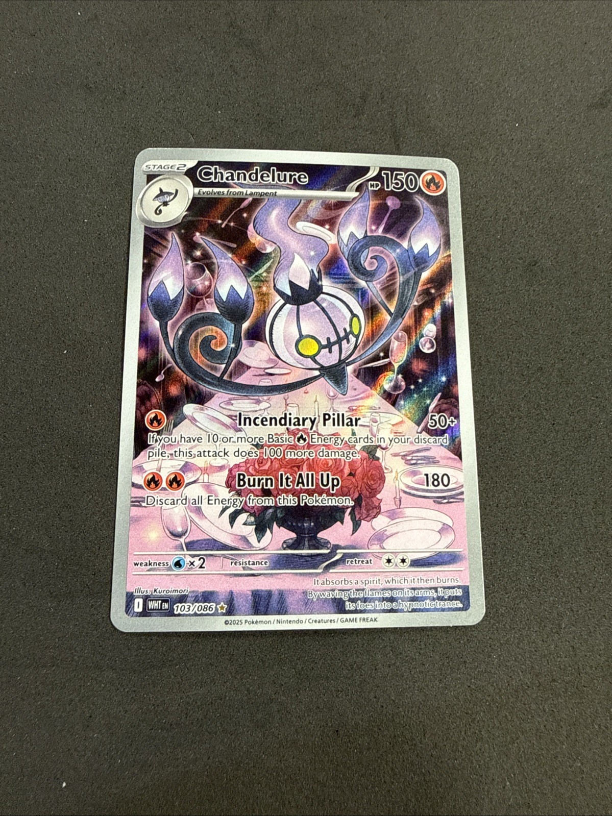 Chandelure 103/086 Sv: White Flare Illustration Rare Pokémon English NM