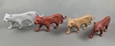 Marx Tigers Super Circus Jungle Wild Animals Vtg Playset Figures Lot of 4