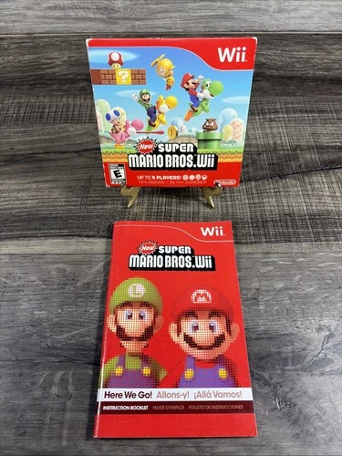 New Super Mario Bros. Wii (Game + Cardboard Sleeve) And Manual