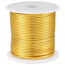 12 Gauge Gold Aluminum Craft Wire 105FT - Anodized for Jewelry Making, Bead...