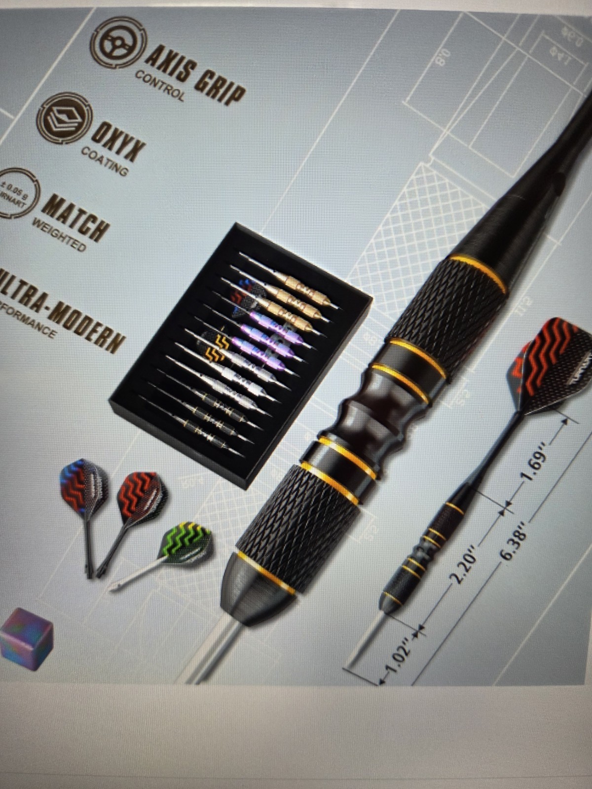 Turnart  Steel Tip Darts ---  Professional Metal Darts---12 Darts in set !