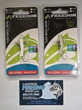 LOT OF 2 FREEDOM TACKLE 3/16 OZ TURN BACK SHAD VERTICAL JIG FISHING LURES