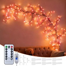 Cherry Blossom Tree Branch Lights for Wall - 5.25FT 72 LED Pink Cherry Blosso...