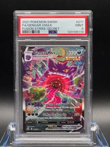 PSA 9 MINT ✨ - Gengar VMAX (Alternate Art Secret) 271/264 Fusion Strike Holo